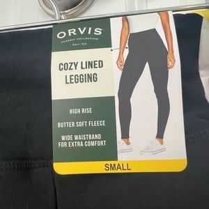 Women’s NWT size small black Orvis fleece lined leggings